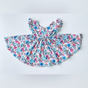 Dot dot smile girls twirl flutter sleeve dress 6-12m